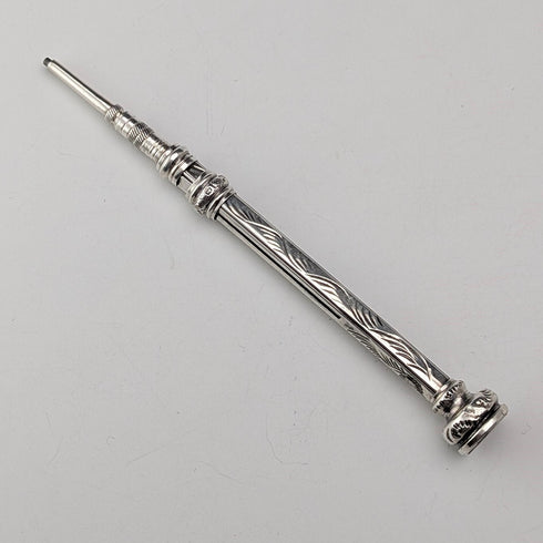 Circa 1908 British antique pure silver push-type pencil 59-81mm Francis Webb