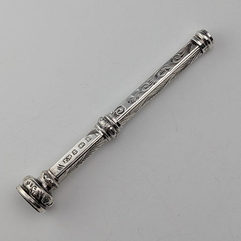 Circa 1908 British antique pure silver push-type pencil 59-81mm Francis Webb