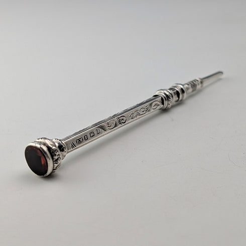 Circa 1908 British antique pure silver push-type pencil 59-81mm Francis Webb