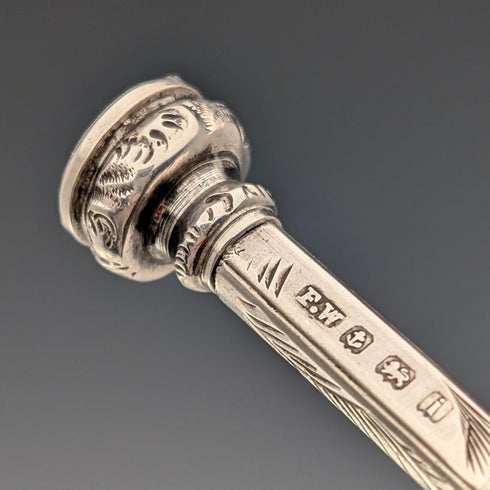 Circa 1908 British antique pure silver push-type pencil 59-81mm Francis Webb