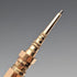 Antique Rold Gold Magic Pencil with Amethyst Decoration, Extendable 97-121mm