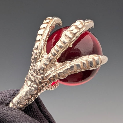 1900年頃 英国アンティーク 純銀製アルバートチェーン 28g クロウ&ボウルフォブ