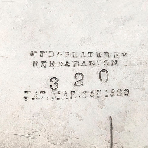 19世紀末 米国アンティーク シルバープレート 懐中時計ホルダー&小物入れ Reed&Barton