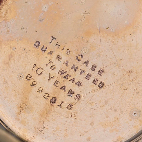 1920年代 英国アンティーク ラッセル 懐中時計 金張りハンターケース 動作良好