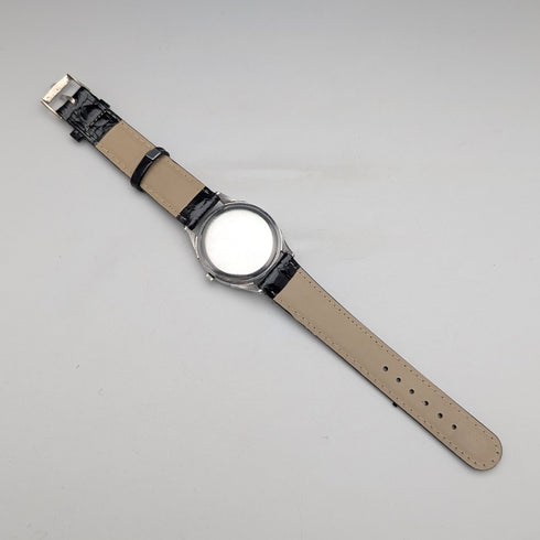 1945 Omega 2421/1 Men's Automatic Watch Cal28.10RA Black Dial 35mm Stainless Steel Case Good Working Condition