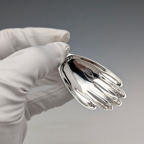 2014 British sterling silver hand-shaped tea caddy spoon by Francis Howard