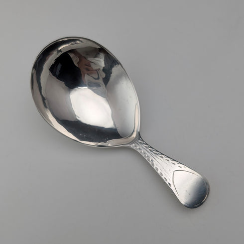 1801 British antique sterling silver tea caddy spoon