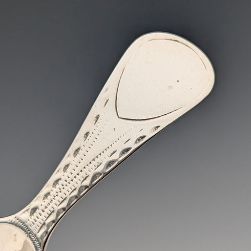 1801 British antique sterling silver tea caddy spoon