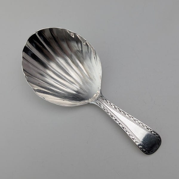 1807 British antique sterling silver tea caddy spoon by George Wintle