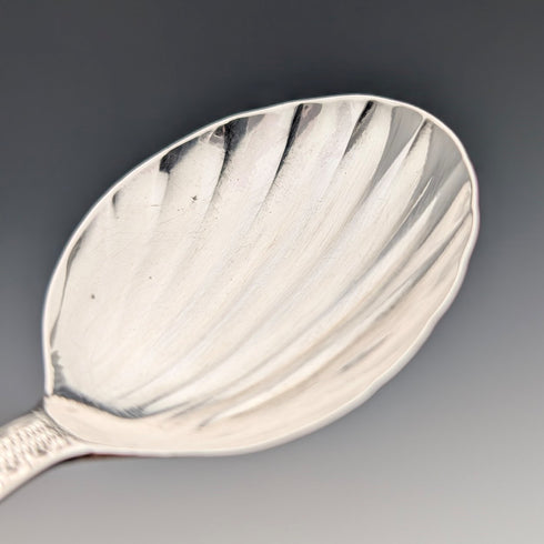 1807 British antique sterling silver tea caddy spoon by George Wintle