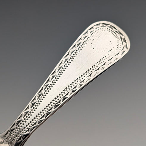 1807 British antique sterling silver tea caddy spoon by George Wintle