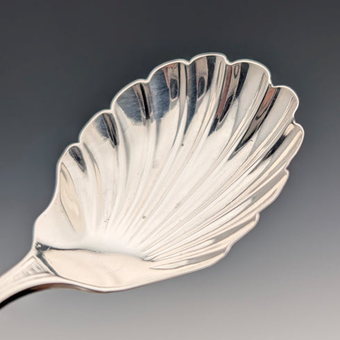 1876 British antique sterling silver tea caddy spoon by Josiah Williams