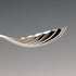 1876 British antique sterling silver tea caddy spoon by Josiah Williams
