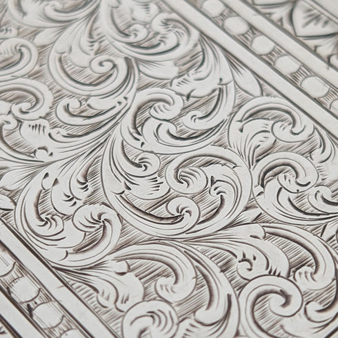 1874年 英国アンティーク 純銀 両開き型カードケース 104g George Unite