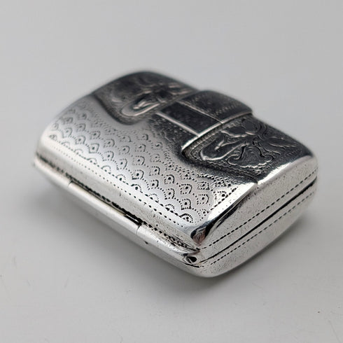 1820年 英国アンティーク 純銀製 ヴィネグレット スポンジ付 Ledsam&Vale