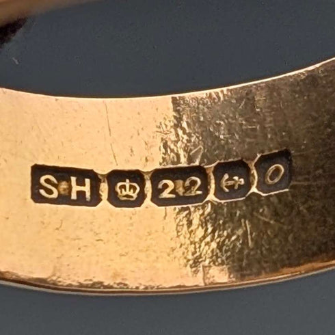 1963 British Vintage Jewelry 22K Gold Ring 5.6g (size 13) Ring SH