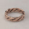 British Vintage Jewelry 9ct Gold Rose Gold Spiral Ring 3g (Size 8-9)