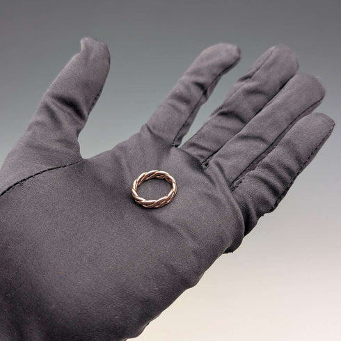 British Vintage Jewelry 9ct Gold Rose Gold Spiral Ring 3g (Size 8-9)