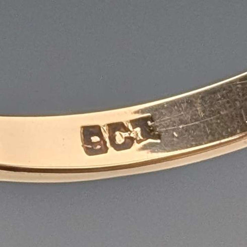 英國復古珠寶 9 克拉黃金和石榴石戒指 2.3 克(12 號)戒指