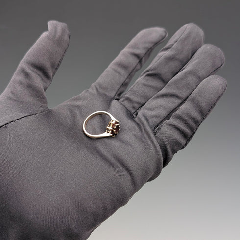 英国ヴィンテージ ジュエリー 9ctゴールド&ガーネットリング 2.3g(12号) 指輪