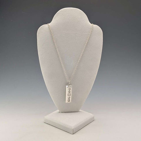 1977 British pure silver jubilee ingot pendant 30g with pure silver necklace