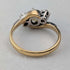 Antique K18 gold ring with opal and diamond (size 8)