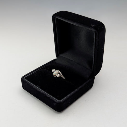 アンティーク K18ゴールドリング オパール&ダイヤモンド(8号) 指輪