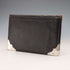 1902 British antique sterling silver decorated leather bi-fold wallet PWS