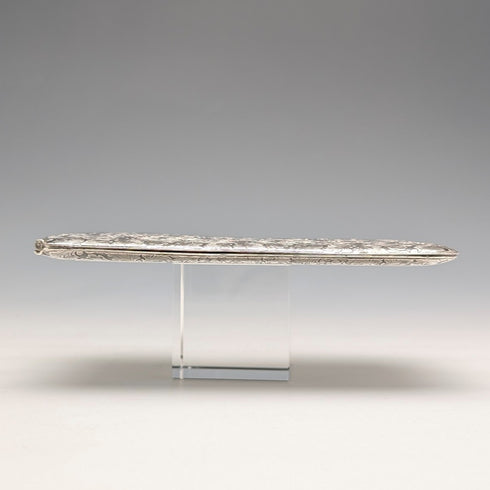 米国ヴィンテージ 純銀製 アールデコ装飾 大型シガレットケース 171g