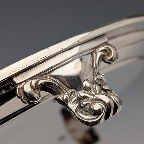 1898年 英国アンティーク シルバープレート製 サルヴァ 直径31cm Elkington