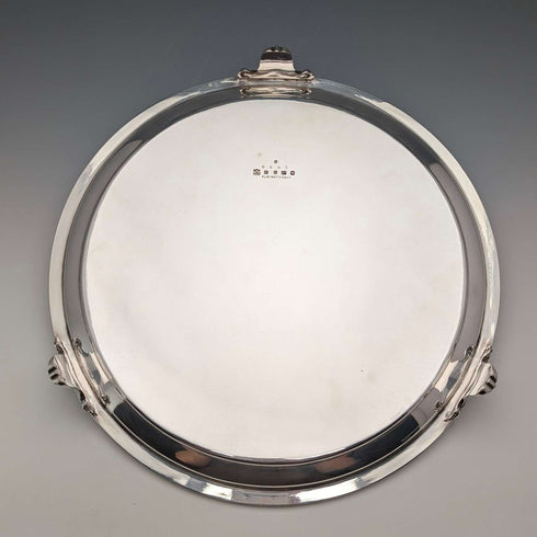 1898年 英国アンティーク シルバープレート製 サルヴァ 直径31cm Elkington