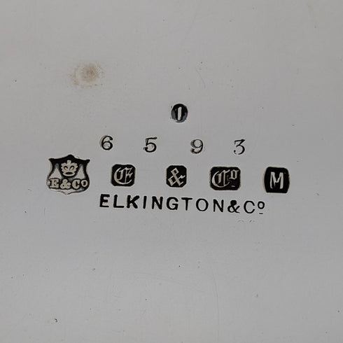 1898年 英国アンティーク シルバープレート製 サルヴァ 直径31cm Elkington