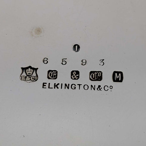1898年 英国アンティーク シルバープレート製 サルヴァ 直径31cm Elkington
