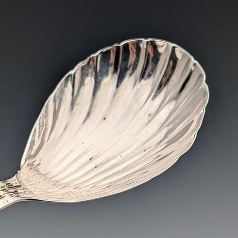 1800年 英国アンティーク ジョージアン 純銀製 ティーキャディースプーン