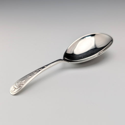 1896 British antique sterling silver tea caddy spoon by Horace Woodwood