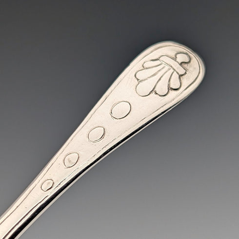 1896 British antique sterling silver tea caddy spoon by Horace Woodwood