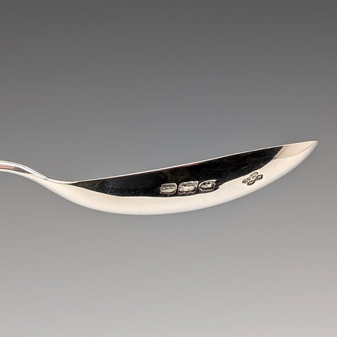 1896 British antique sterling silver tea caddy spoon by Horace Woodwood