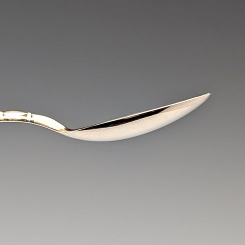 Nordic vintage enamel decorated sterling silver coffee spoons set of 3, total 28g