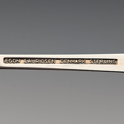 Nordic vintage enamel decorated sterling silver coffee spoons set of 3, total 28g