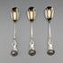 1843 British antique sterling silver mustard spoon x 3, total 91g, Samuel Hayne & Dudley Carter