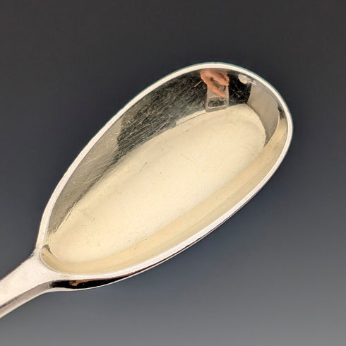 1843 British antique sterling silver mustard spoon x 3, total 91g, Samuel Hayne & Dudley Carter