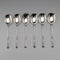 1885 British antique sterling silver tea spoon x 6, total 76g, John Round