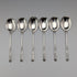 1885 British antique sterling silver tea spoon x 6, total 76g, John Round