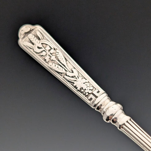 1885 British antique sterling silver tea spoon x 6, total 76g, John Round