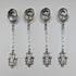 Antique 835 silver tea spoon x 4, total 36g