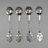 Antique 835 silver tea spoon x 4, total 36g