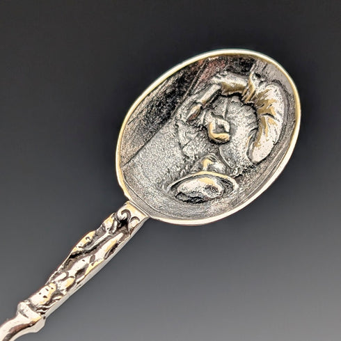 Antique 835 silver tea spoon x 4, total 36g