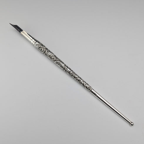 1902年 英国アンティーク 純銀製 つけペン ディップペン