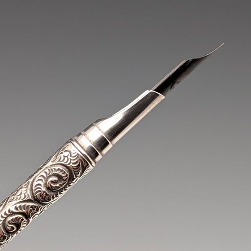 1902年 英国アンティーク 純銀製 つけペン ディップペン