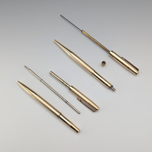 英国ヴィンテージ ヤード・オ・レッド ロールドゴールド製 推進式ペンシル&ボールペン ケース入